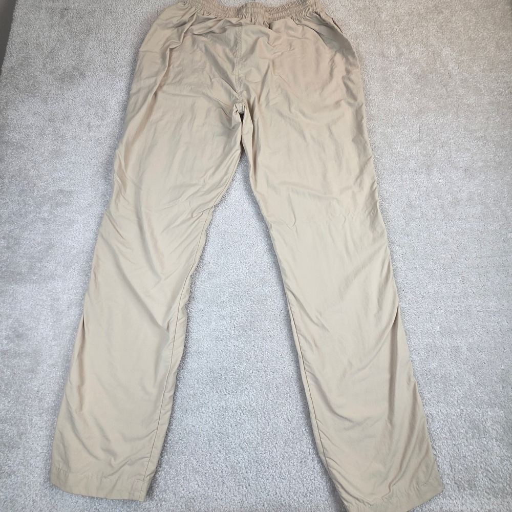 Coolibar Womens Medium Long Tan Nylon Sun Protection Elastic Waist Hiking Pants